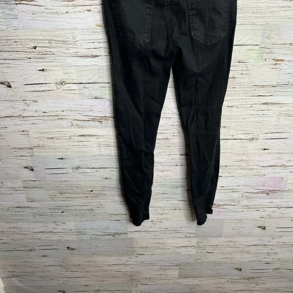 Current Elliott Black Soho Zip  Stiletto Faux Leather Coated Jeans size 25 - Picture 9 of 10
